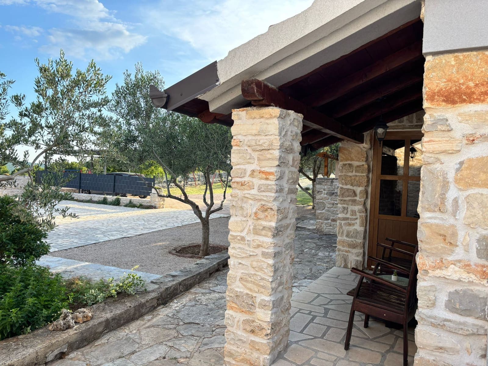 Stone house exterior at Vila Irena